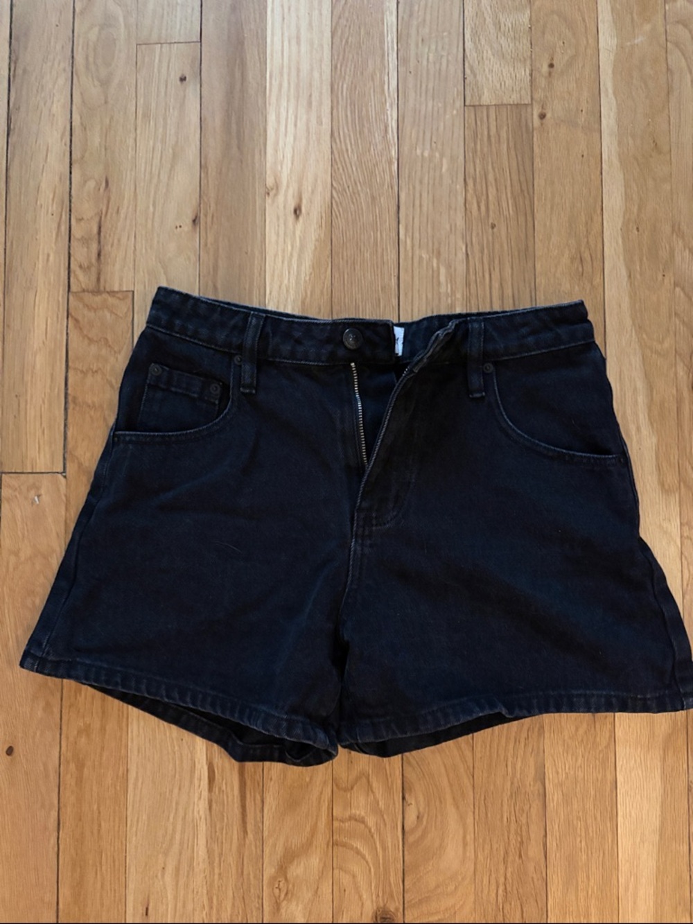 Princess Polly Black Jean Shorts